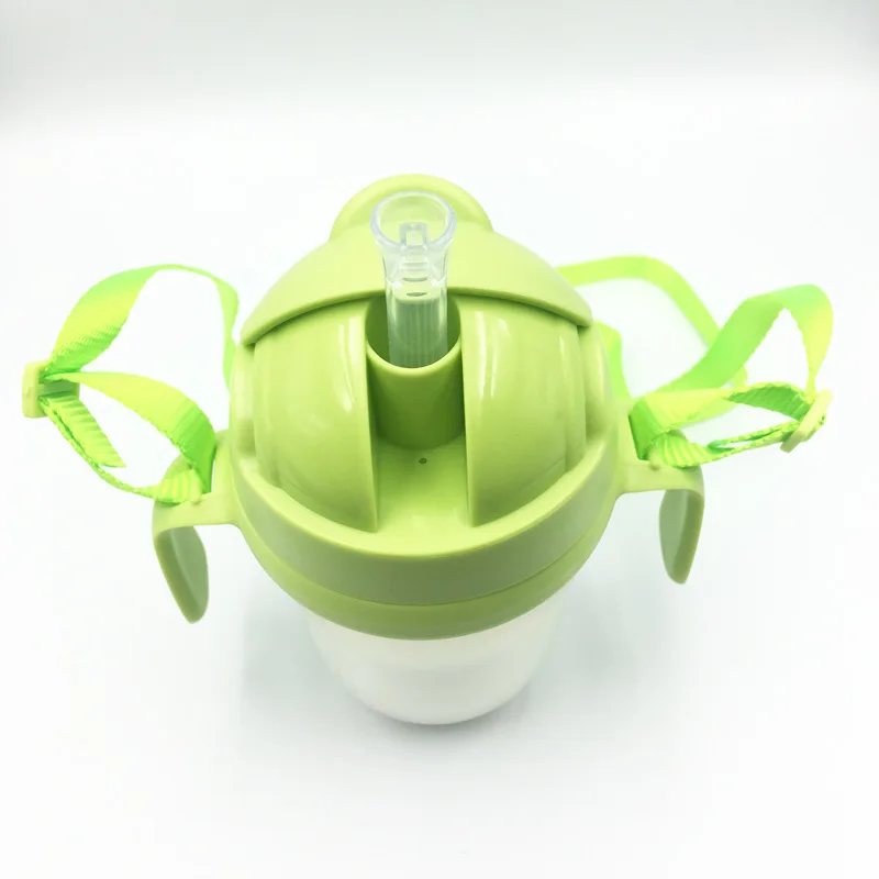 Anpei 3-in-1 Straw Sippy Cup Conversion Kit for Comotomo Baby Bottle, 5 Ounce and 8 Ounce (Weighted Straw, Green)
