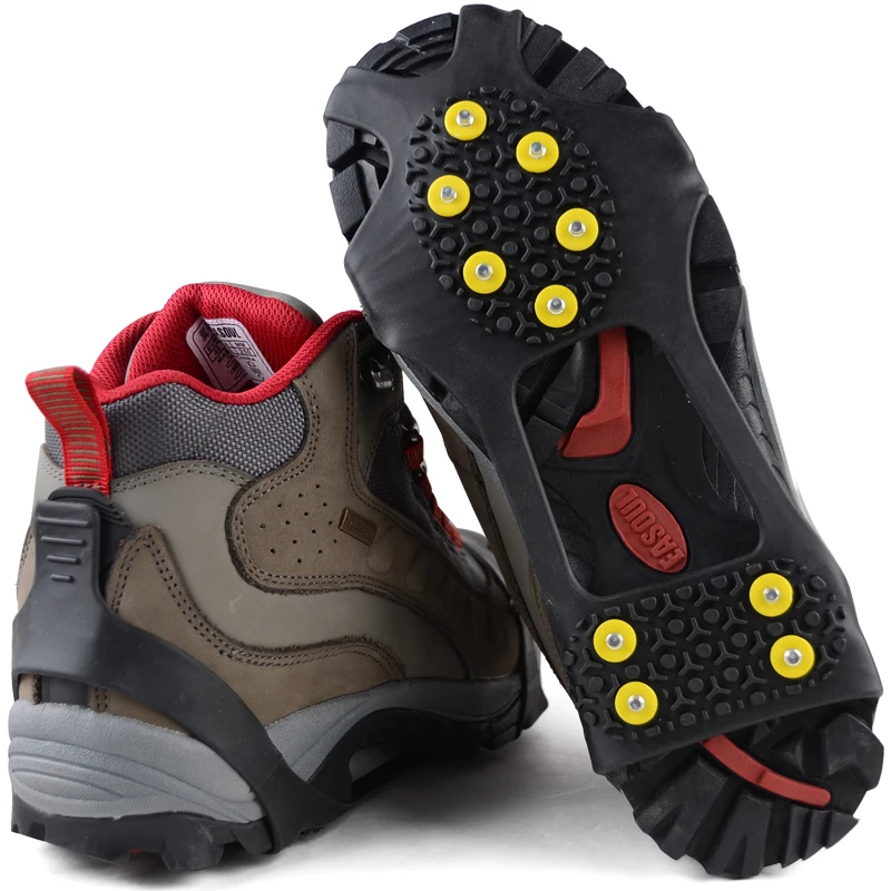 10/5 denti scarpe tacchetti da ghiaccio ramponi da arrampicata antiscivolo artigli da ghiaccio invernali unisex tacchetti da alpinismo camminare escursionismo accessori  18
