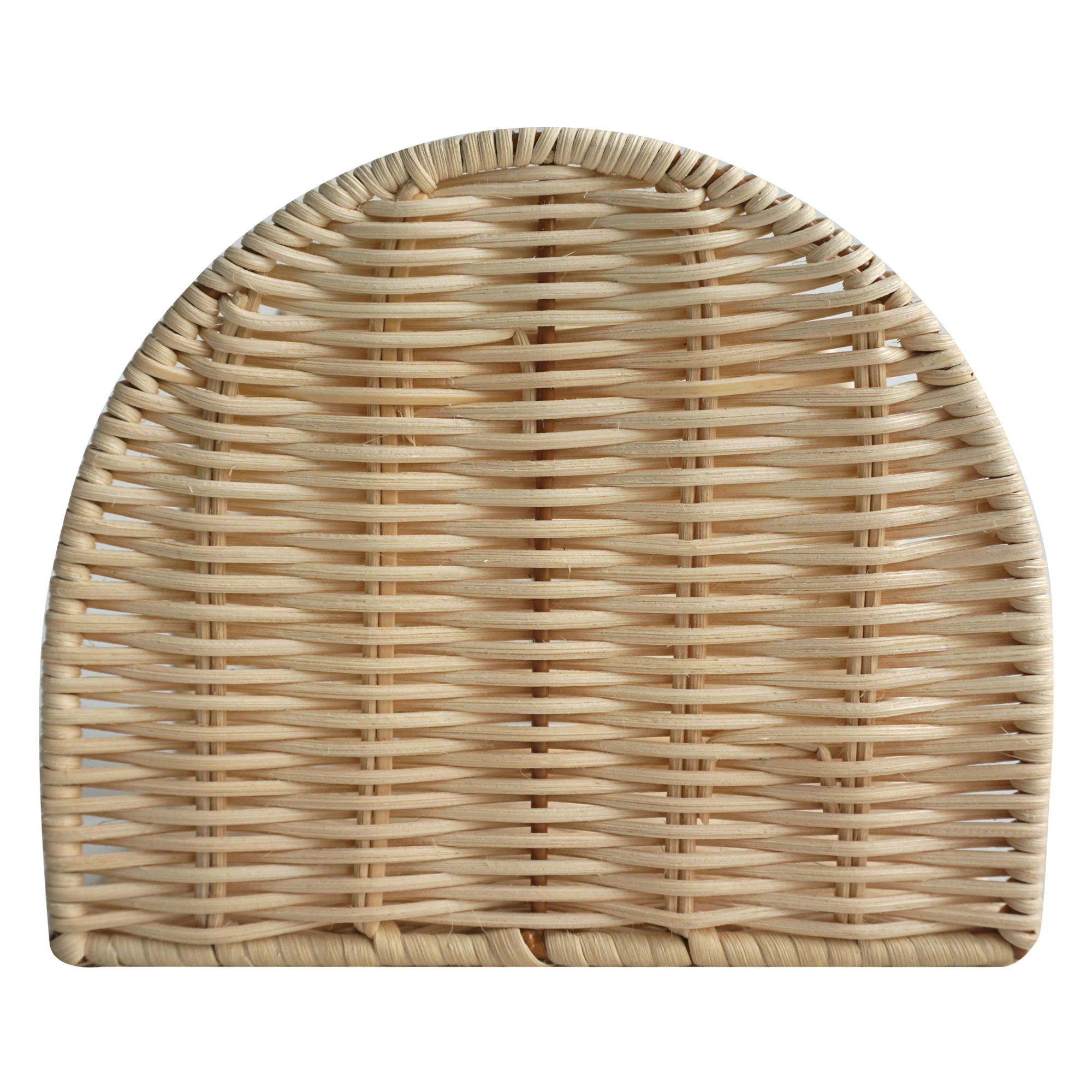 
Дешевый натуральный Плетеный ротанговый декоративный вертикальный держатель для салфеток из ротанга ручной работы 