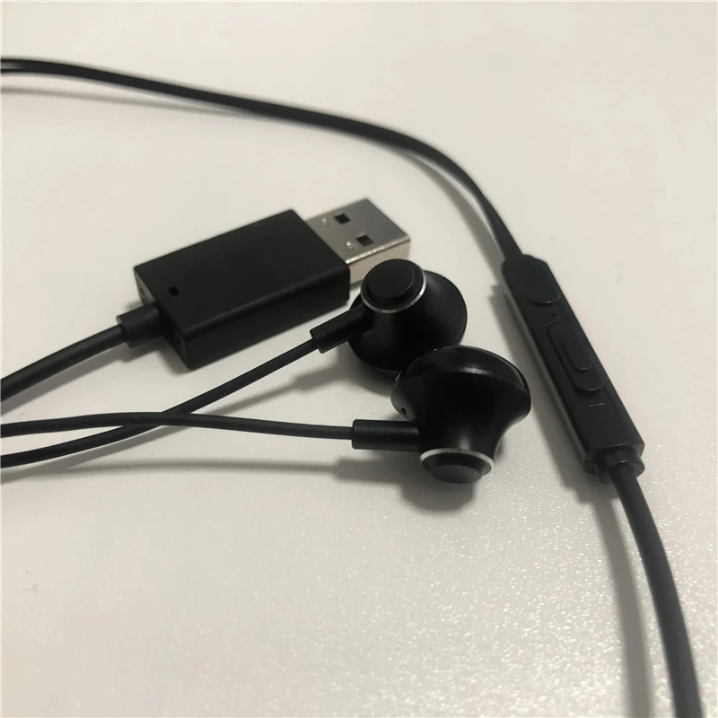 Computer Earphone USB Wired Earbuds 2.5M USB Headset Gaming Headphones Connect with Mic and Volume Control