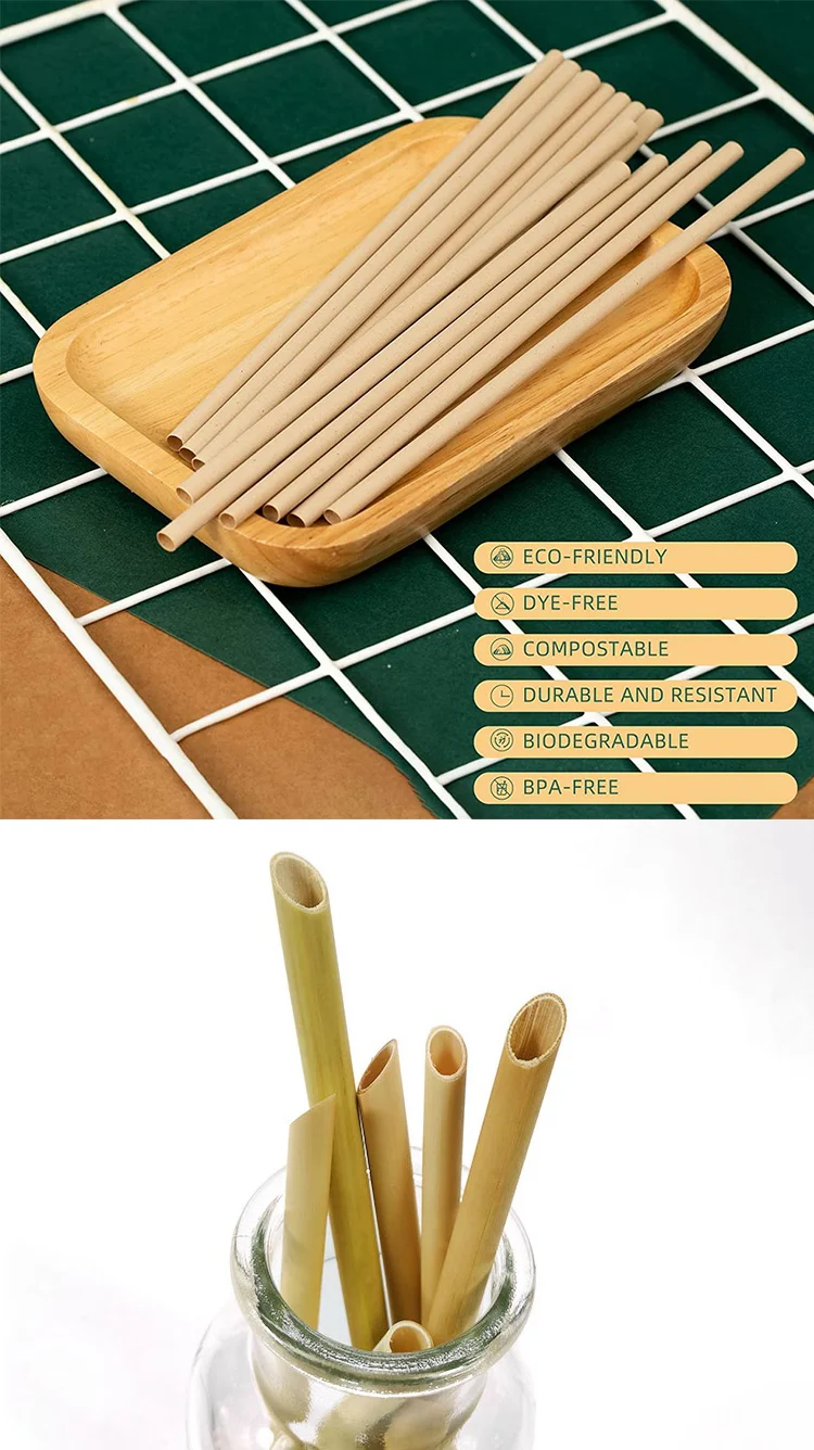 Biodegradable Reed Straw Natural Reusable Straws Ecofriendly Dried Grass