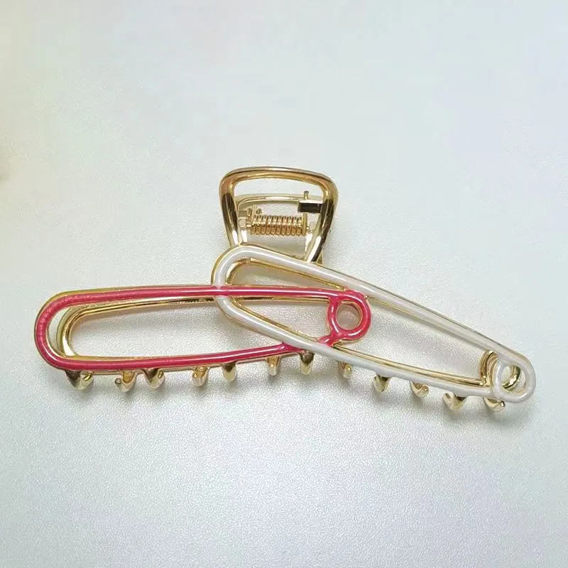 Genya Sample Paper Clip Hair Claws Handmade Metal  Hair Claw Clip No Damage Hair Accessories for Women Girls
