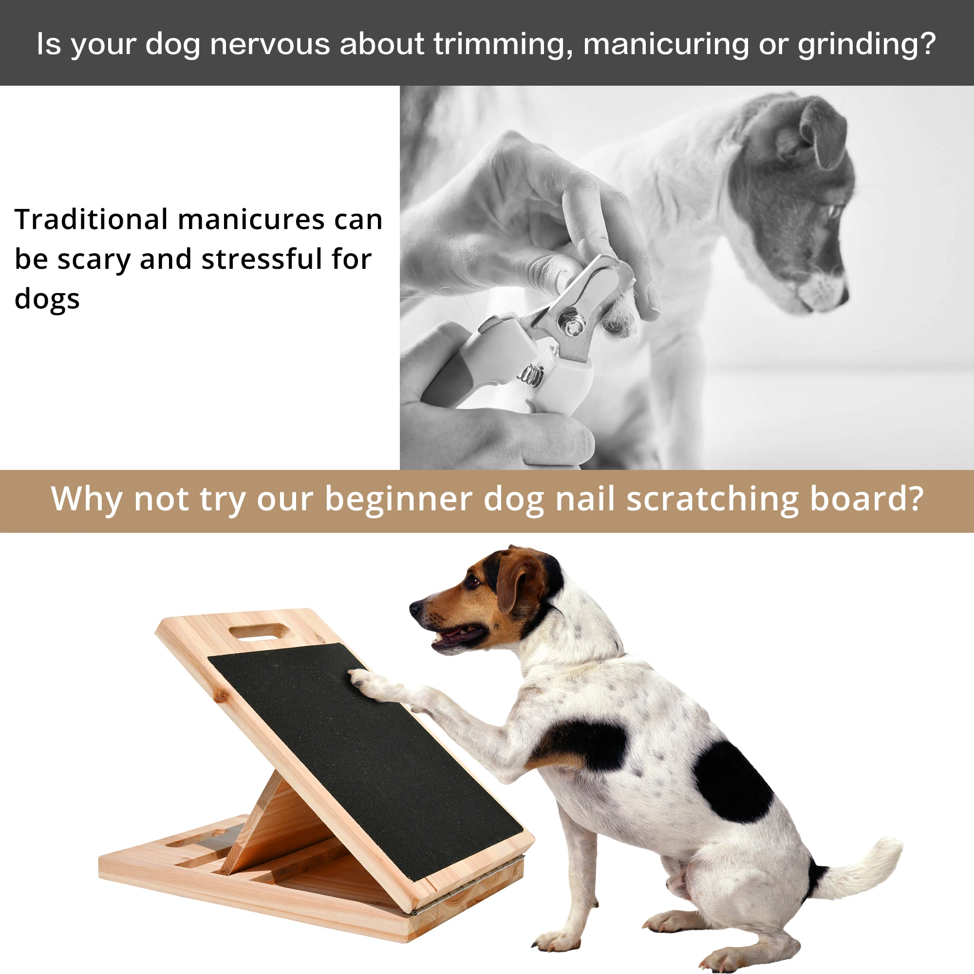 Bamboo Dog Scratch Pad For Nails Scratch Square Scratch Board Fear Free