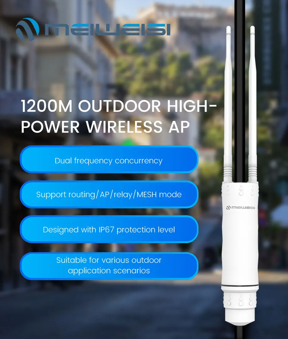 Ax1200 Router MEIWEISI Outdoor Enterprise AP AX1200 Router Repeater MESH Dual Band ...