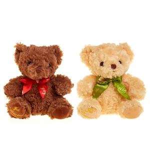 New 20Cm Custom Soft Colorful Teddy Bear With Bow Stuffed Bear Animals Plush Toy
