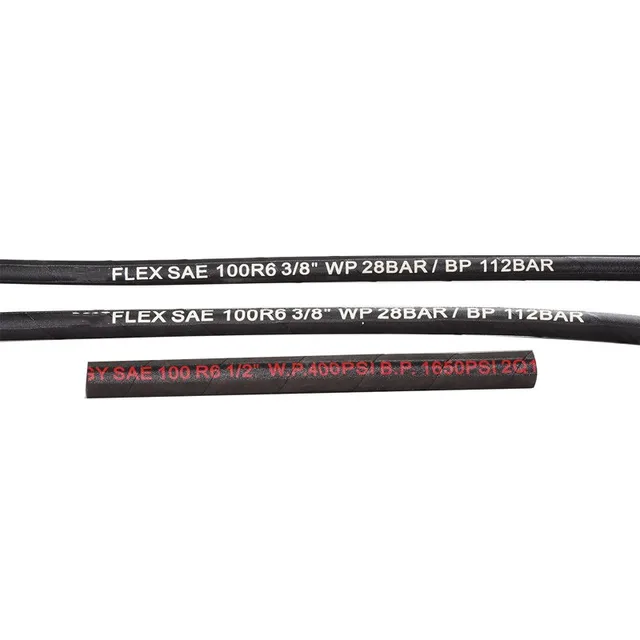 One Layer Fiber Reinforced Hydraulic Oil Rubber  DIN EN854 1TE Flexible Hose