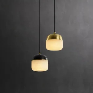 Modern Simple Natural Marble Pendant Light Creative Restaurant and Bedroom Bedside Lamp with Background Wall Chic Chandelier