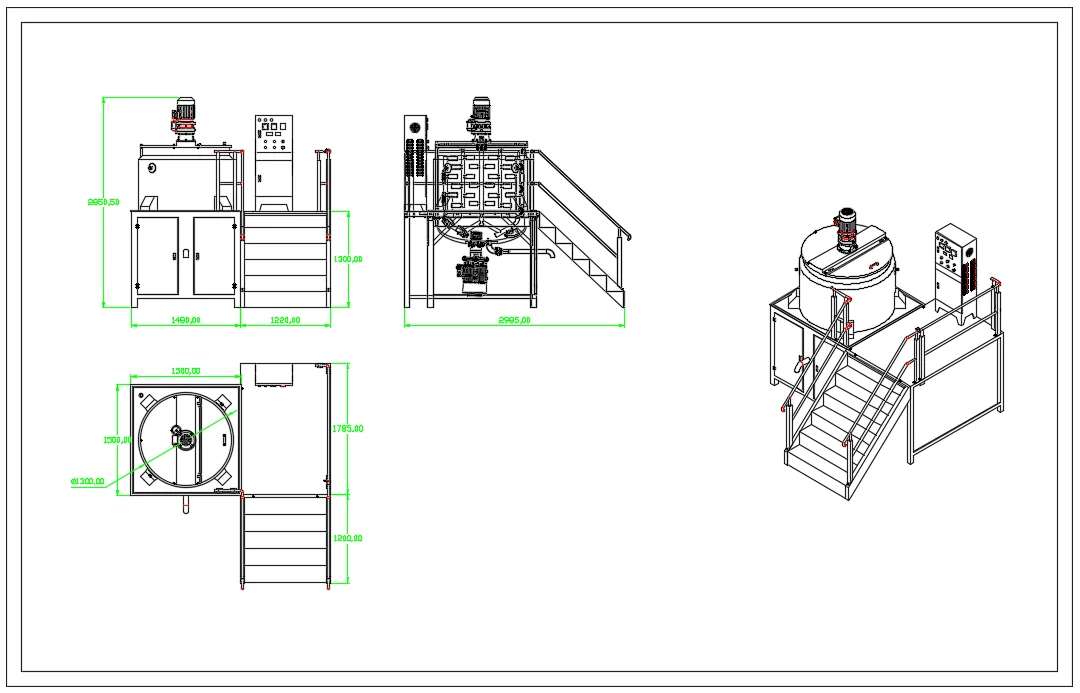 Вакуумный смеситель для майонеза с системой циркуляции