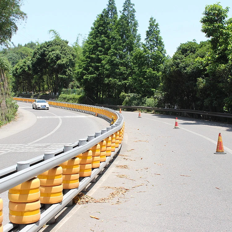 Double Barrel And Single Barrel Eva Filled Guardrails Highway Safety ...