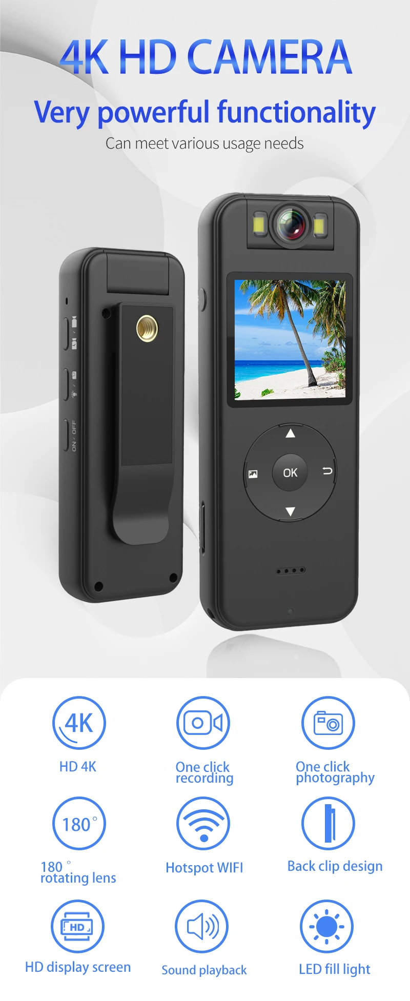 CS09 4K WiFi Mini Camera - Waterproof Body Cam with Two-Way Audio ...