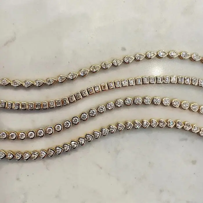 Handmade 14K Gold Plated Emerald Gemstone 925 Sterling Silver Heart Bracelet for Women