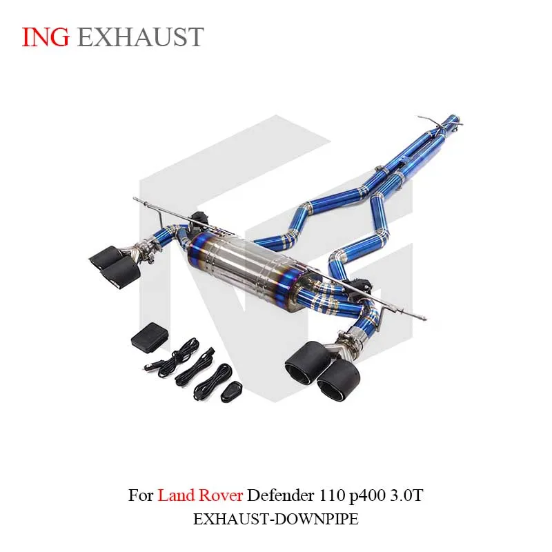 ING Titanium Alloy Exhaust System Performance Catback for Land Rover Defender 110 P400 3.0T Muffler With Valve Car Accessories