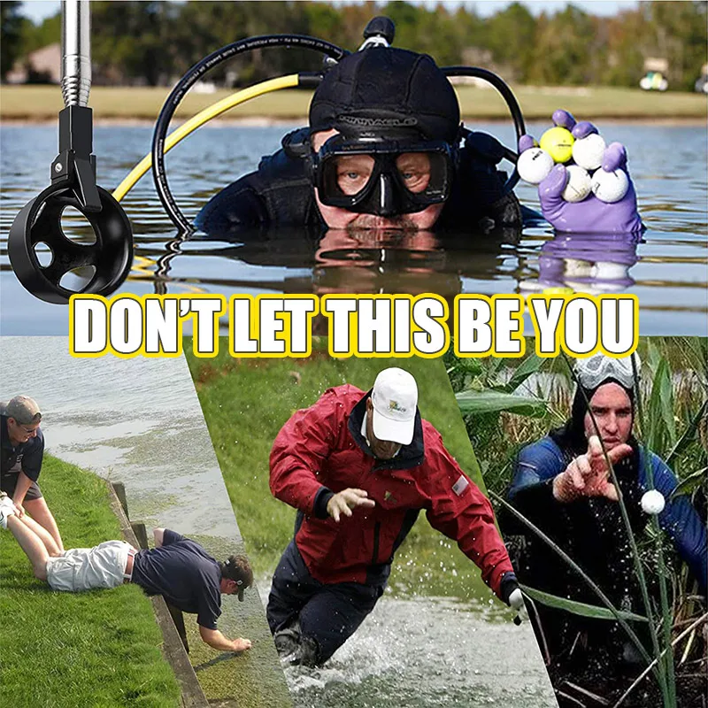 Convenient And Portable Telescopic Golf Ball Retriever 210 Cm Flexible