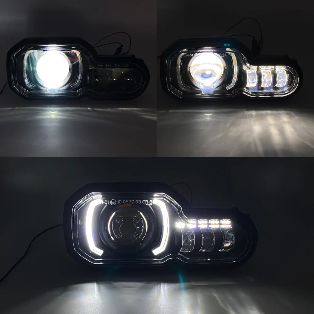 Genuine LED high and low beam motorcycle headlamp for BMW F800 headlamp details