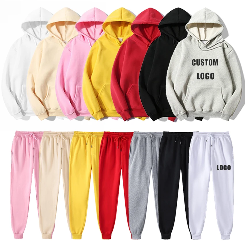 100% Cotton Sweatpants And Hoodie Set Custom Tracksuits Track Suit For ...