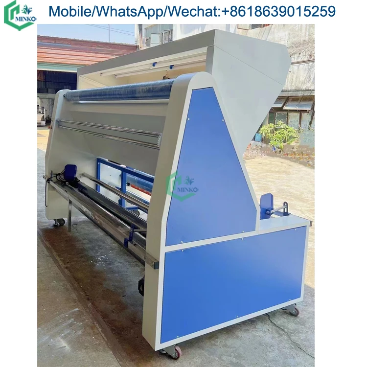 Fabric Textile Cloth Roll Rewinding Measuring Cutting Edge Alignment Fabrics Relaxation Inspection Machine
