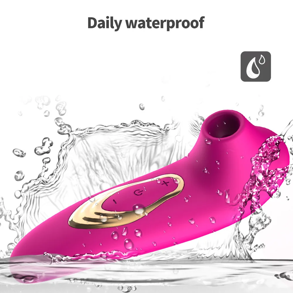 Amoura clitoral and breast suction vibrator in pink and purple colorways, front view