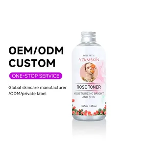 OEM ODM Product Moisturizing Whitening Soothing Hydrating Lotion Facial Rose Essence Vitamin C Water Korean Skin Care Face Toner
