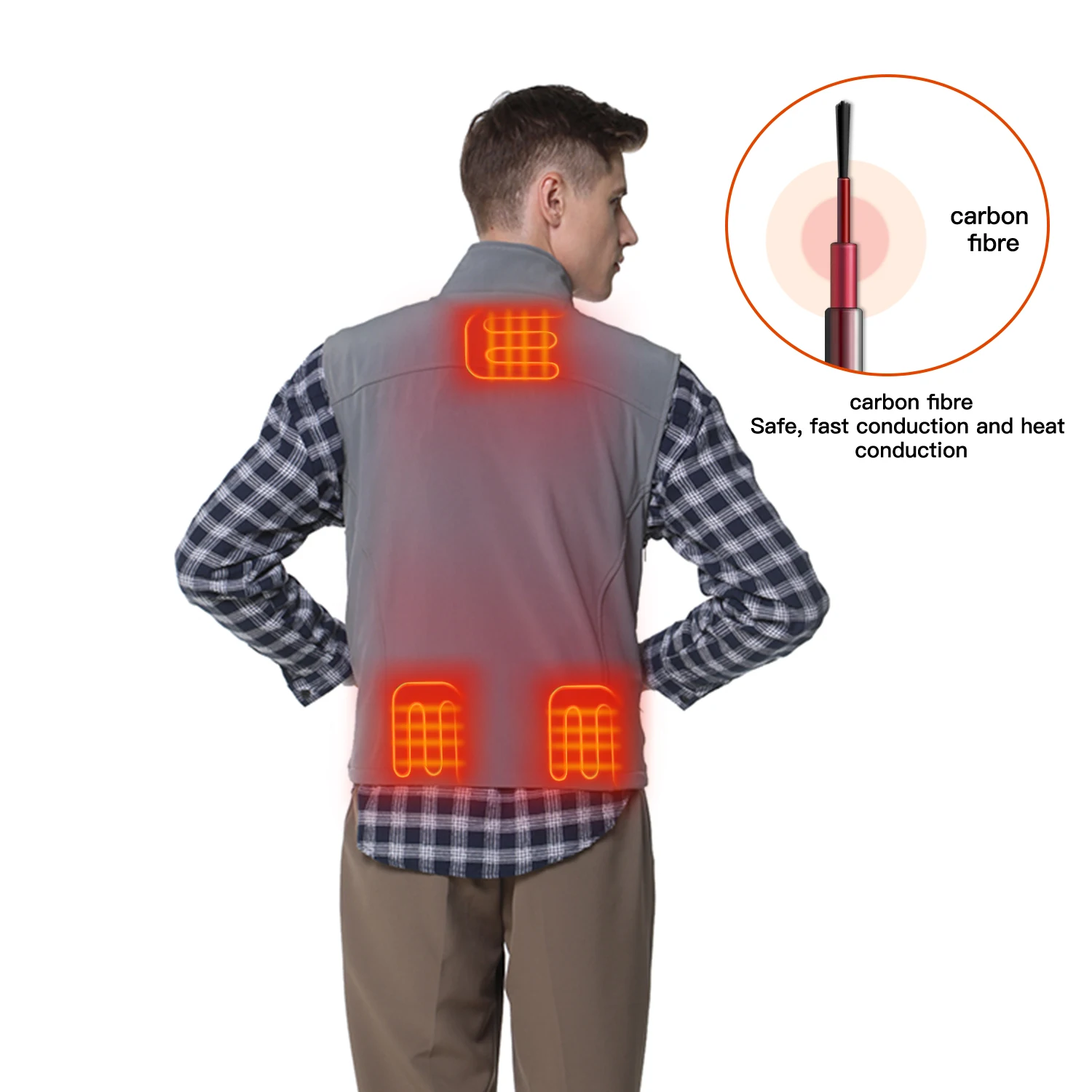 Vinmori Warm Heated Vest Customized Winter Skiing Gear