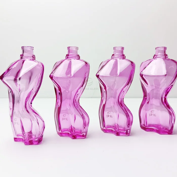 OEM Cosmetic Packaging Woman Sexy Body Shape Body Glass Perfume Spray  Bottle in a Body Shape
