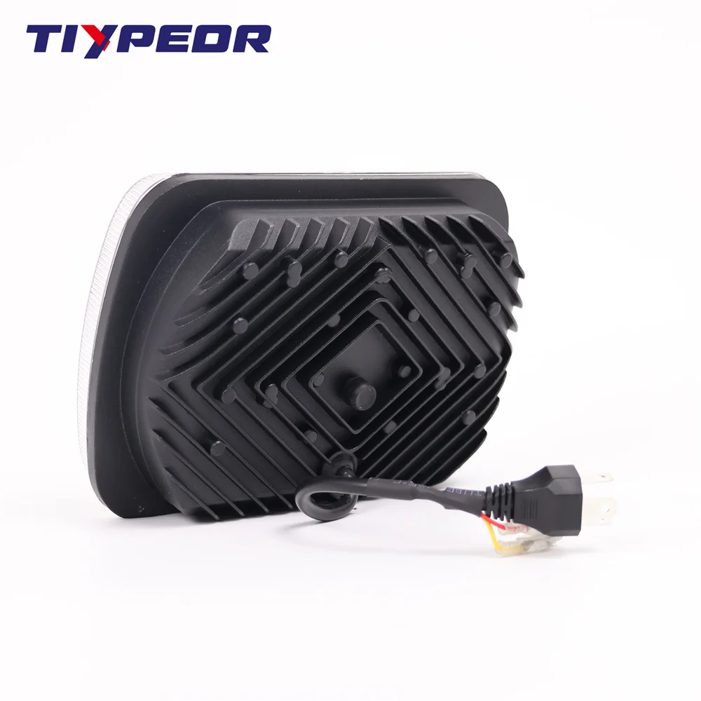 product tiypeor 7inche motorcycle car led headlight automotive square headlamp assembly waterproof h4 drl for xj yj car truck motobike-10