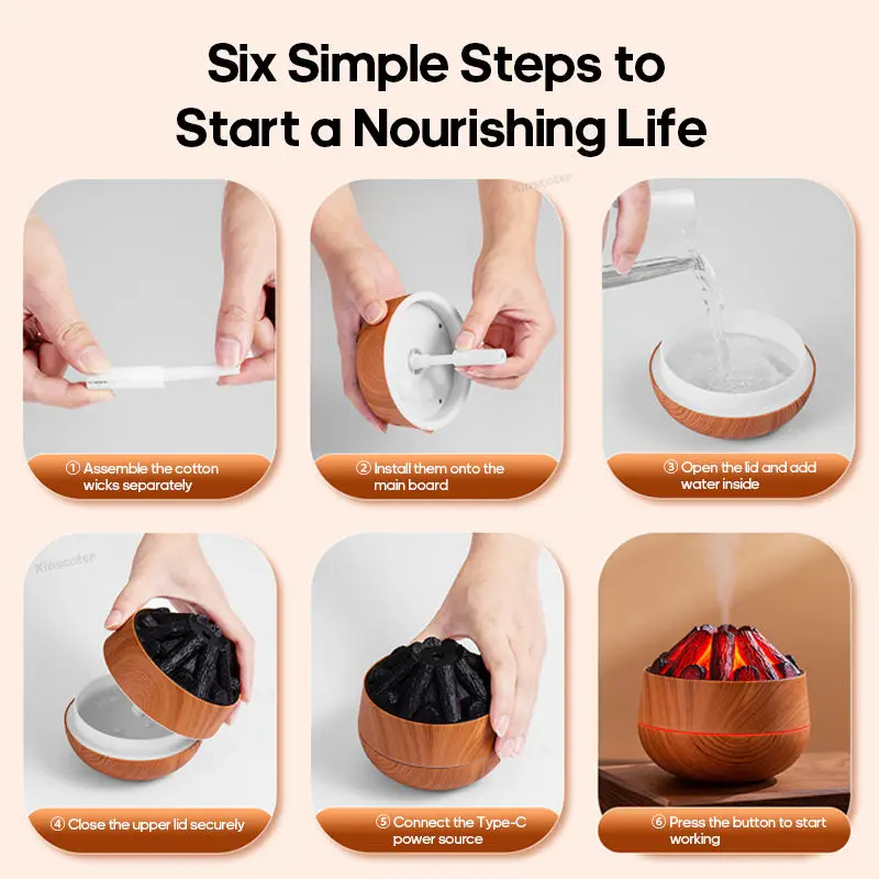 Большой портативный увлажнитель воздуха 300 мл