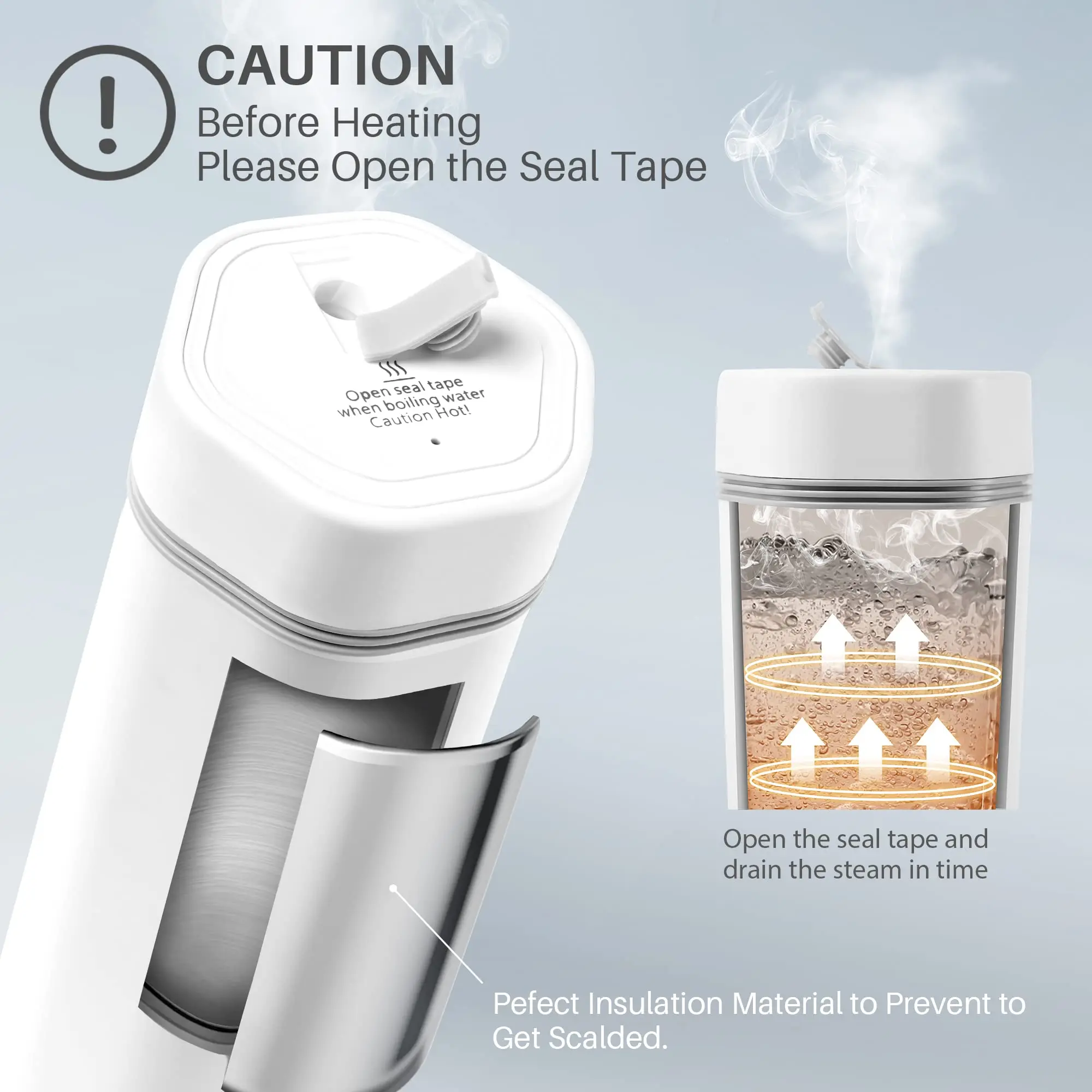 Travel Kettle Fast Water Boiler Small Portable Kettle Travel Tea Pot Electric Kettle Boiling Bottle