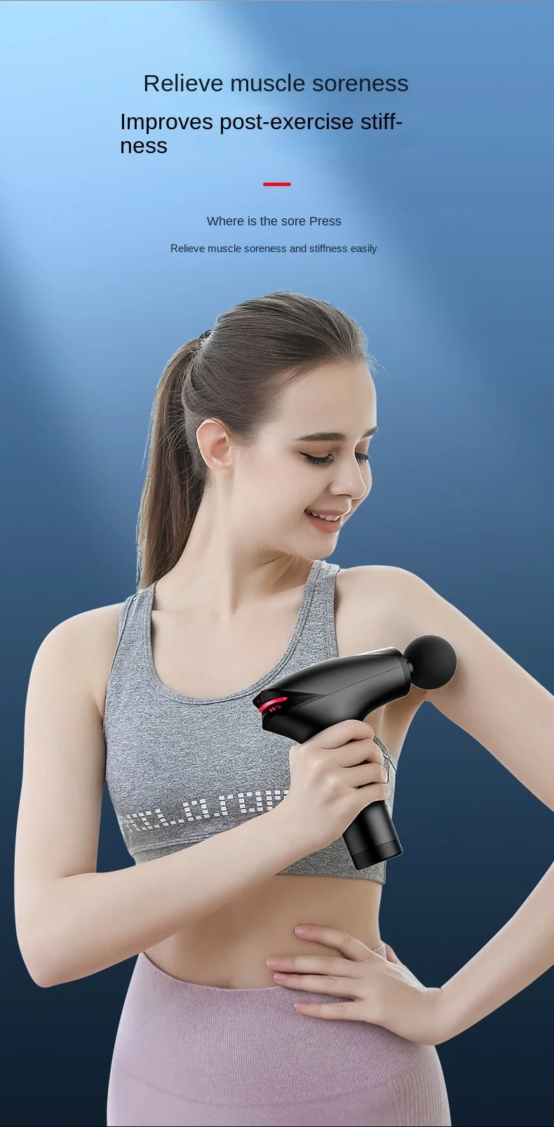 Fascia Gun Cross-border  Fascia Grab Mini Portable Fitness Muscle Relaxation Cervical Vertebra Massager Fascia Gun tide