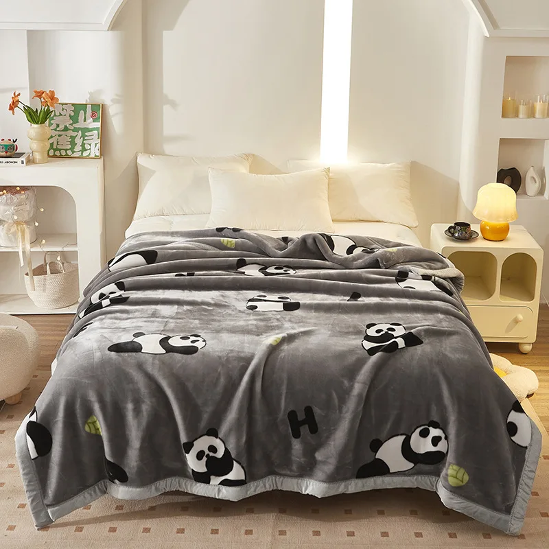JML Coperta in pile king size 215,9 x 236,2 cm, in peluche stile coreano visone, 4,5 kg, stampa A&B a 2 strati, morbida e calda, coperta raschel, aquila/tigre