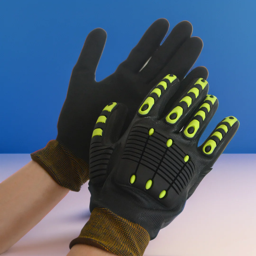 Строительные рабочие Промышленные Защитные перчатки Guantes De Impacto защитные Tpr Mechanic китайский завод