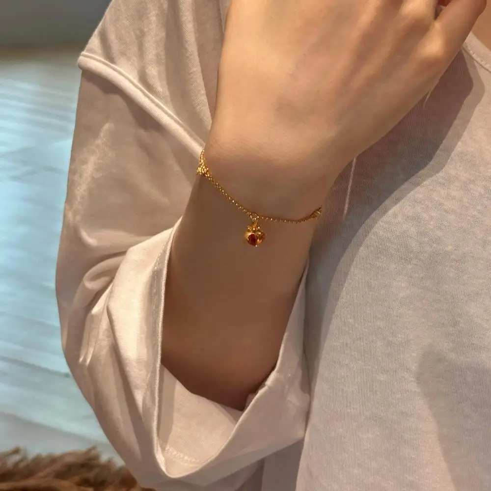 KAKODIY women's 22K gold-plated adjustable simple personality luxury custom 925 sterling silver chain zirconia bracelet for women detail 9