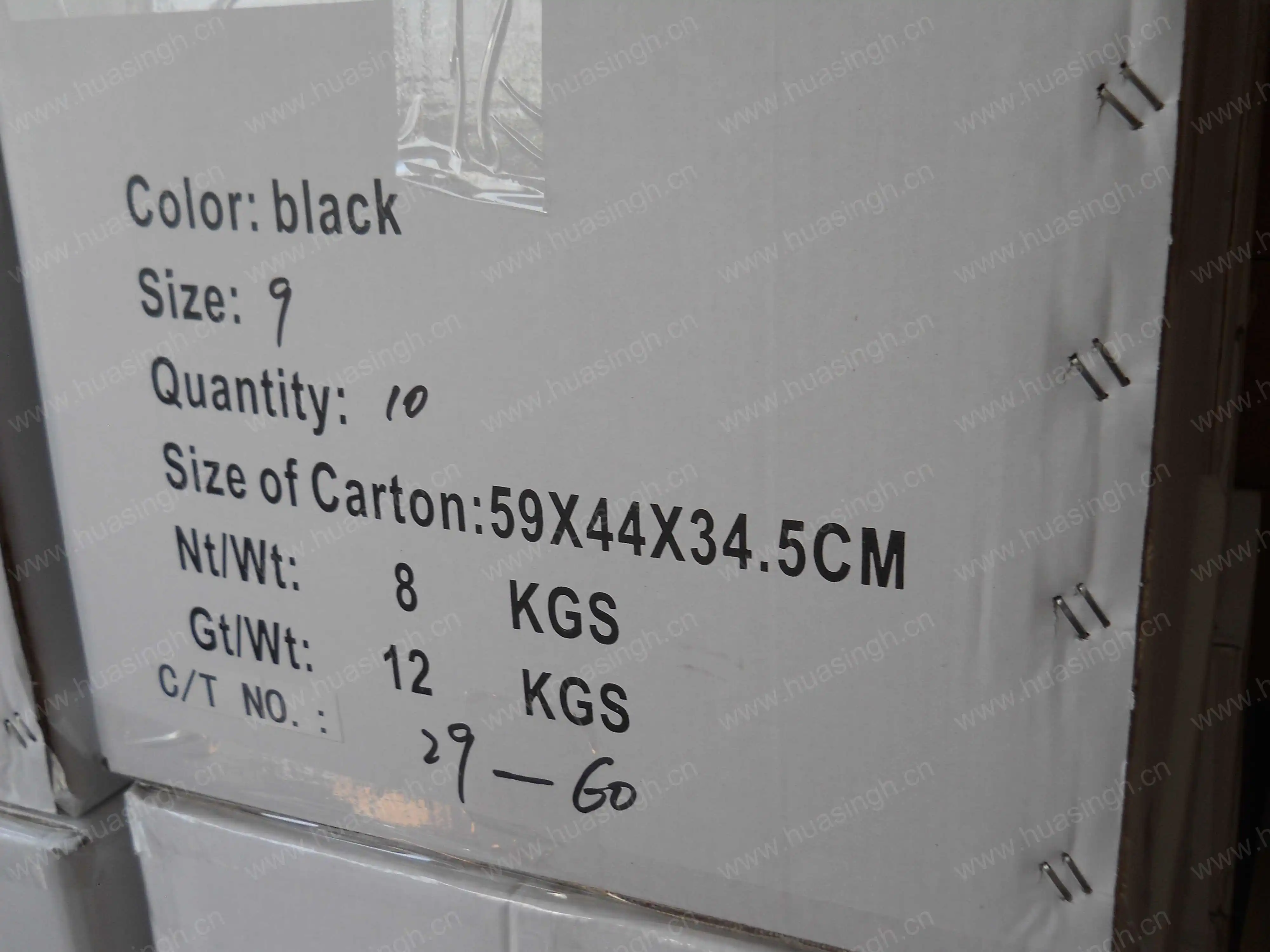 Packaging & shipping specifications