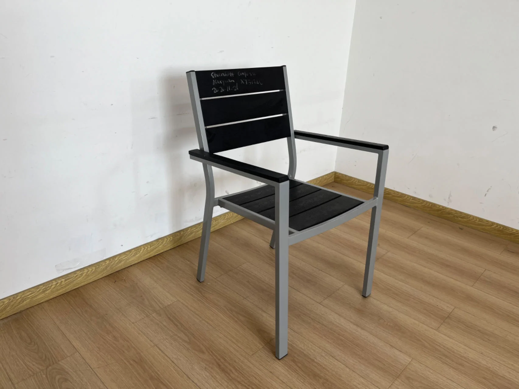 product aluminium square dining set weatherproof trestle top and armchair design perfect for the terrace garden and outdoor leisure-2