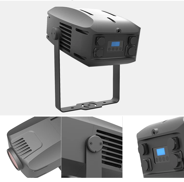 Светодиодный прожектор с логотипом gobo, 200 Вт, уличный водонепроницаемый Светодиодный прожектор с зумом GOBO