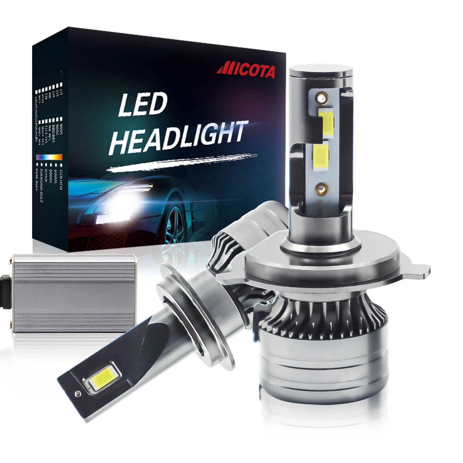 H4 LED Philips Luxeon Z ES Headlight Kit Car Headlamp Bulb Light 6500k ...