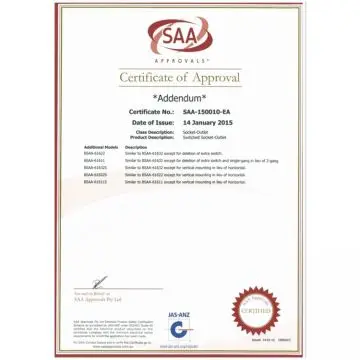 Certificado de enchufe SAA para la casa de contenedores móvil estándar de Australia