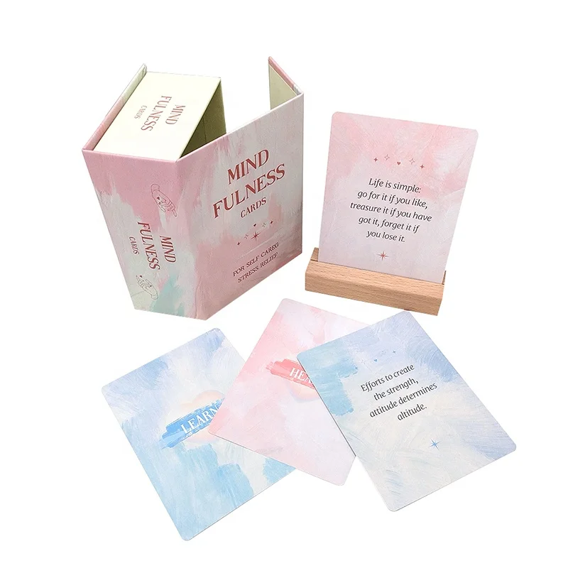 Hicreate Self-Care Gift Box Kid Printed Encouragement Affirmation Cards Paper Deck to Help Yourself