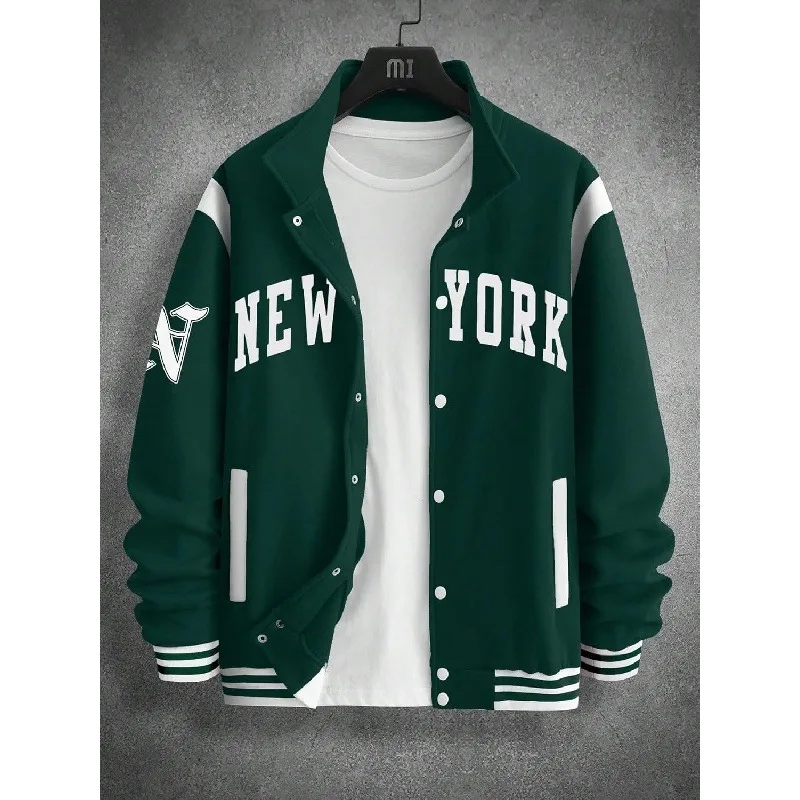 Custom Men's Lightweight Bomber Causal Varsity Flight Windbreaker Track Jacket_voghion.com