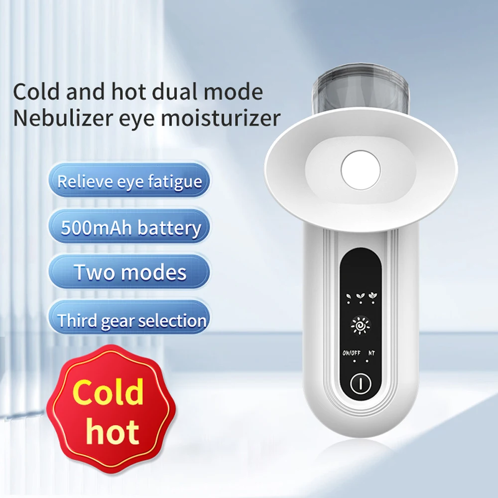 KV Heated Nano Eye Mist Sprayerfor Relief Dry Eyes Skin Spa Rechargeable Eye Drops Tool Spray Mist Ionic Face Steamer