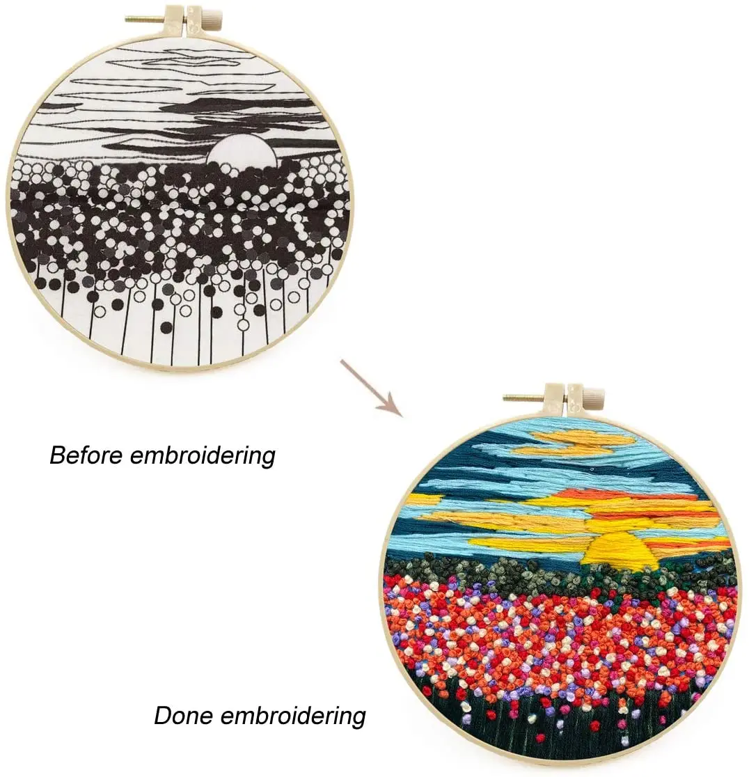 Embroidery Cross Stitch Punch Needle Set Pen Adjustable Sewing Punch