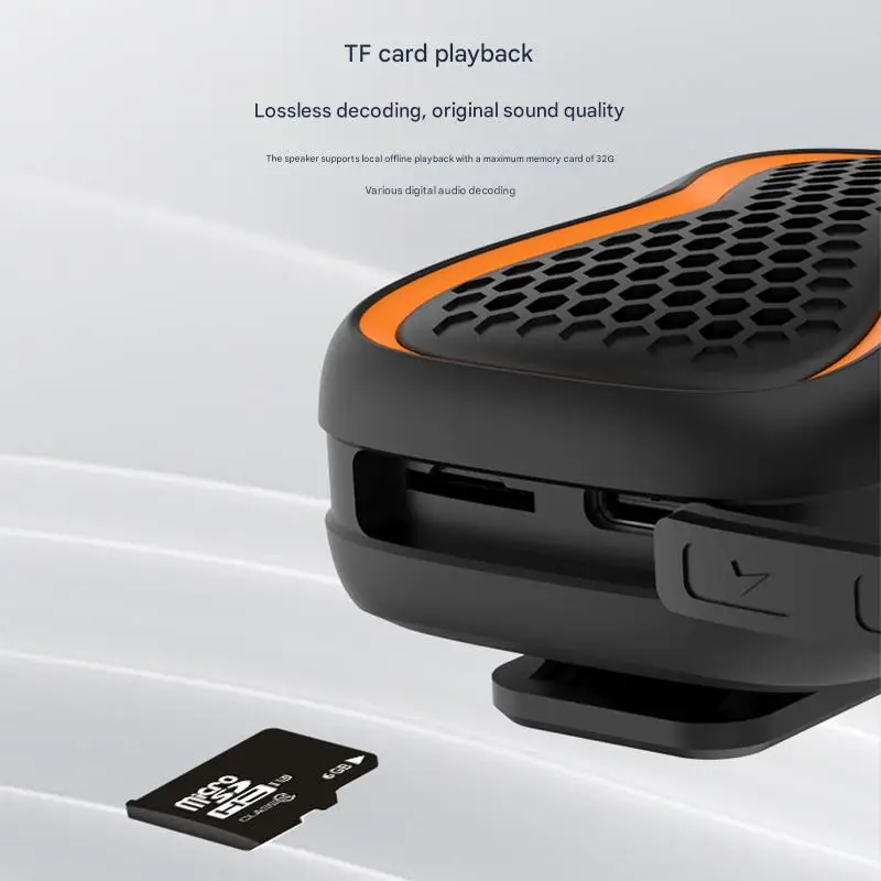 Rambotech Portable Outdoor Waterproof Sports Clip Wireless Bluetooth Magnetic Wearable Speaker Supports Card Insertion P8