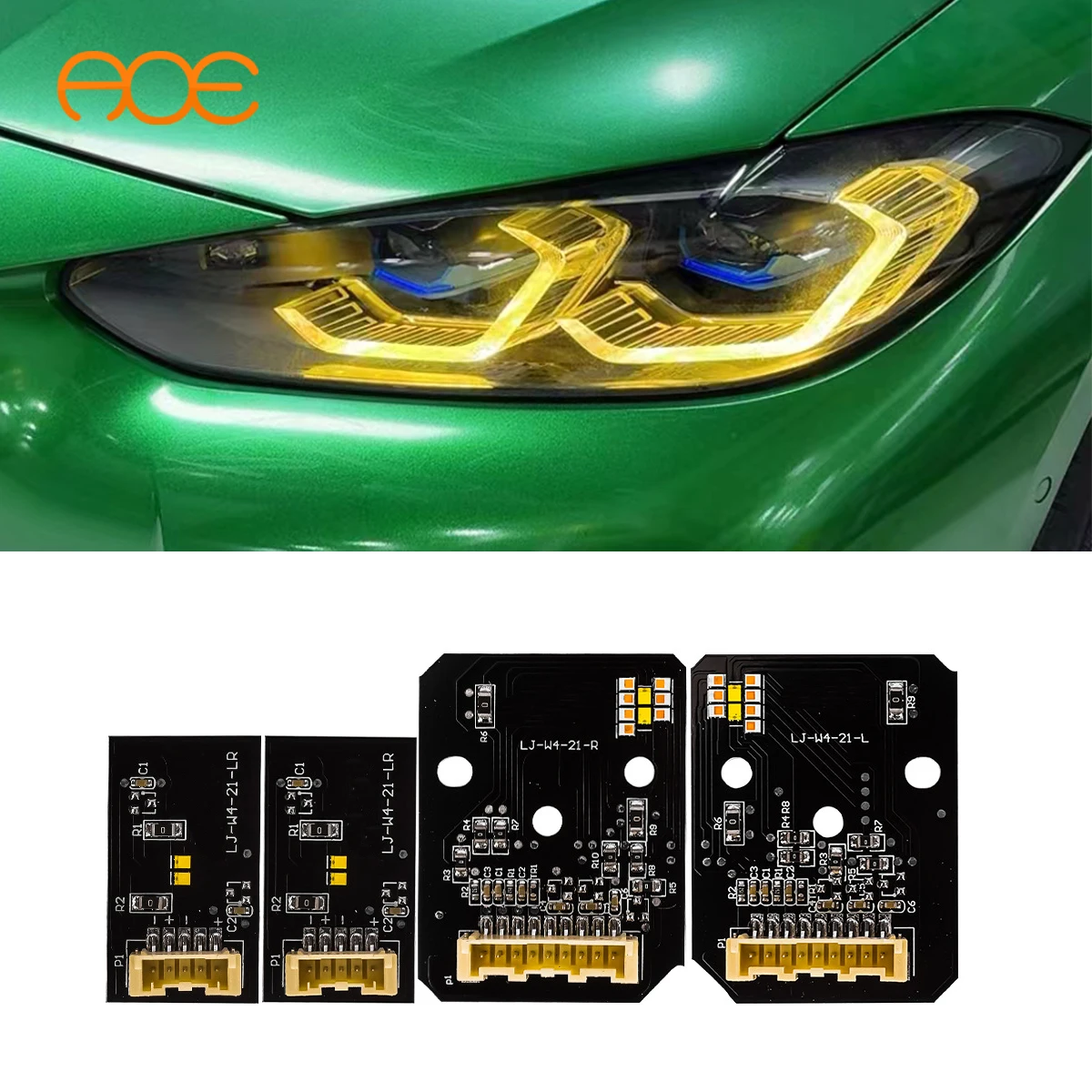 CSL Style DRL LED Board – Yellow Angel Eyes For BMW G80 G82 G22 M3 M4 – Standard LED Only