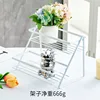 White double-layer shelf