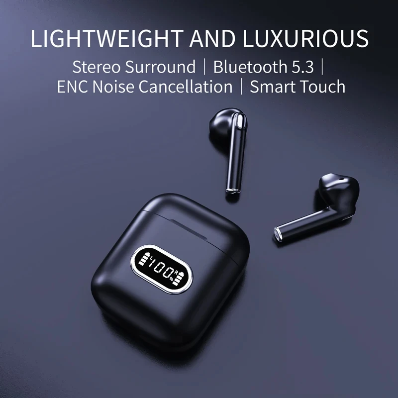 J15 Tws Ecouteur Tech Wireless Bluetooth Headset Handsfree MIC Enc Noise Reduction on Ear Earphone for Mobile Phone Cellphone