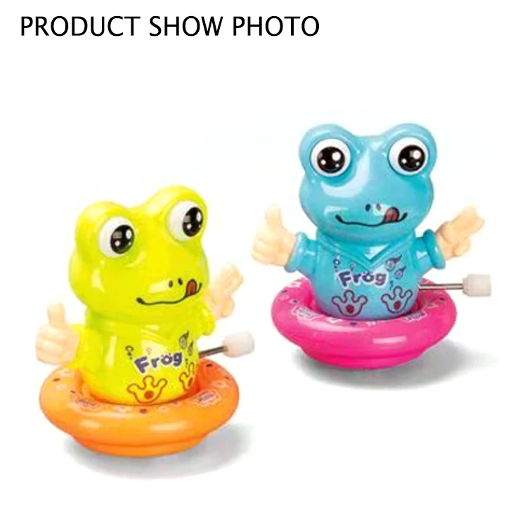 Милые Игры развивающие подарок на день рождения, пластиковые часы с изображением забавного героя мультфильма животная пластиковая заводные сумасшедшая лягушка игрушка