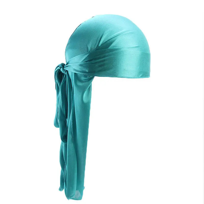 Атласный шелковый шарф Durag с принтом на заказ пиратский мужской головной убор повязка для волос бандана оптовая продажа дизайнерский durag