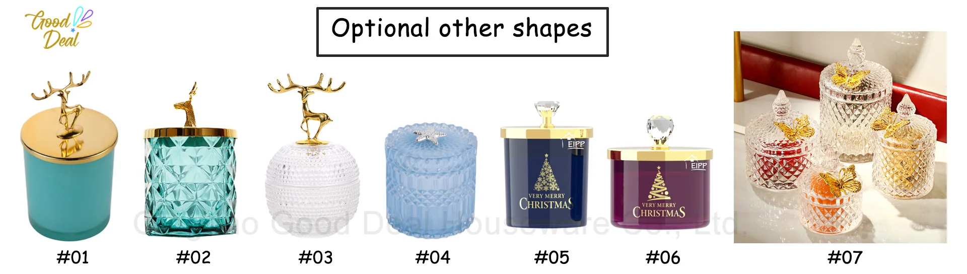 Unique Candle Vessels Luxury Custom Empty Glass Candle Jar Container