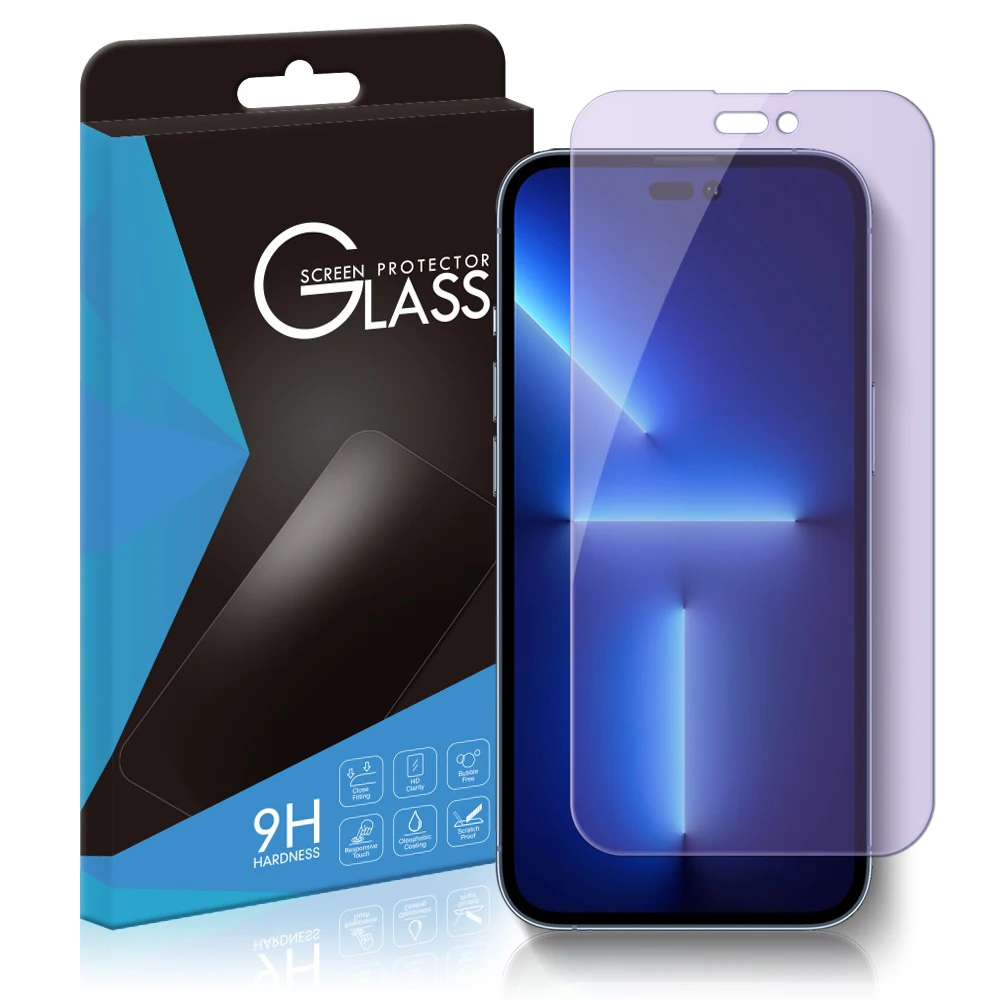Wholesale Manufacturer Eye Protection Anti Blue Light Film For Iphone 14 Pro Max Screen Protector Tempered Glass