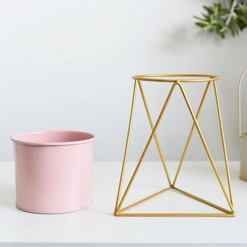 Geometrischer Blumentopf Aus Metall – Nordischer Stil Für Sukkulenten & Deko