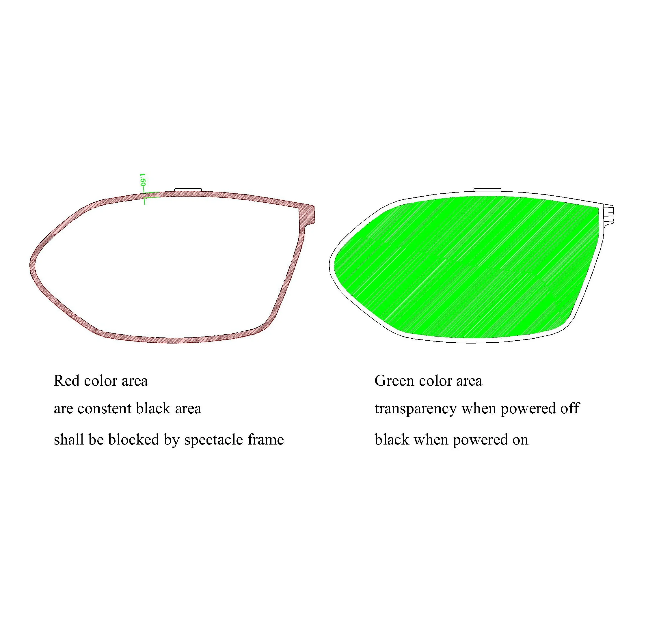 Flexible TN Type LCD Display for Sunglasses Fast Response Time Polycarbonate Substrate Shutter Type